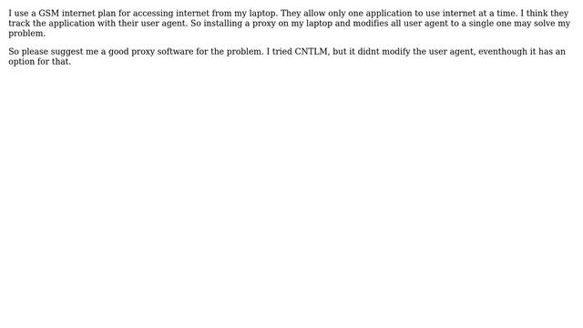 Ubuntu: I need a simple proxy app to modify user agent header. смотреть онлайн
