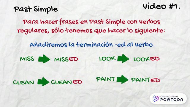 Past Simple. Frases afirmativas. смотреть онлайн