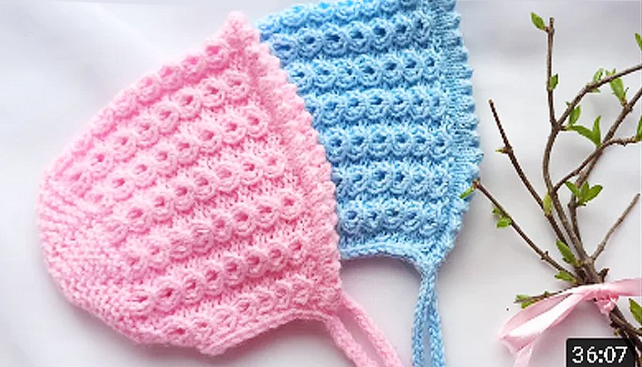 Ажурный чепчик с круглой макушкой/Подробный МК. смотреть онлайн