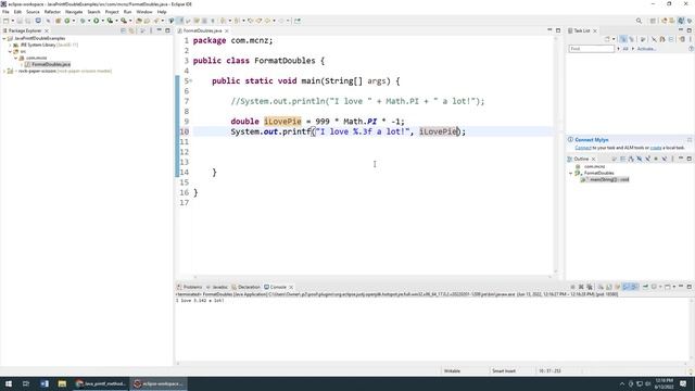 How to format a Java double with printf example смотреть онлайн