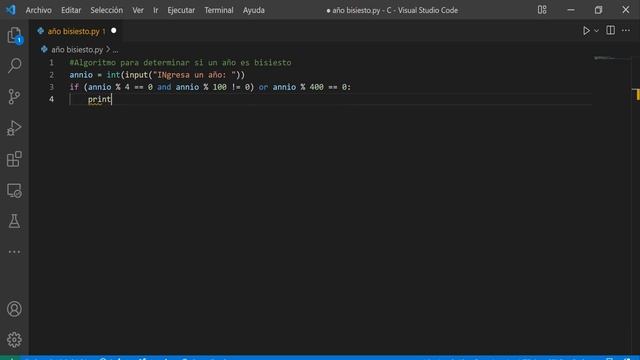 Determinar si un año es bisiesto python смотреть онлайн