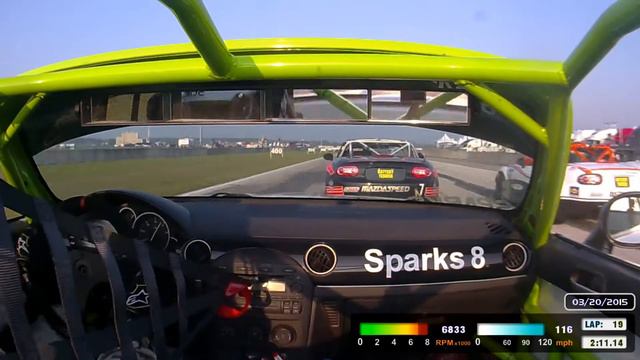 Battery Tender Mazda MX-5 Cup Sebring Race Two Finish