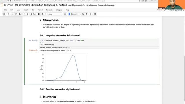 #10 symmetric distribution | skewness and kurtosis | PyCSR| Learn Python Online with Pankaj Soni смотреть онлайн