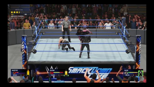 WWE 2K19 Paige VS Carmella,Maryse,Naomi Fatal 4-Way Battle Royal Match WWE Women's Undisputed Title
