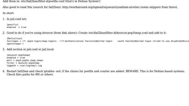 Example of fail2ban configuration to ban servers spamming my postfix server? (2 Solutions!!) смотреть онлайн