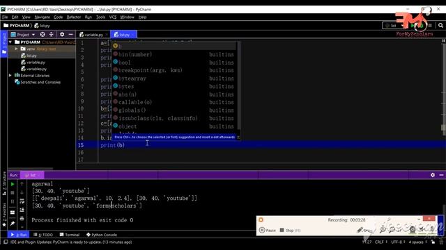 #8 List in Python| Python Lists| Data Type in Python | PyCharm | Hindi смотреть онлайн