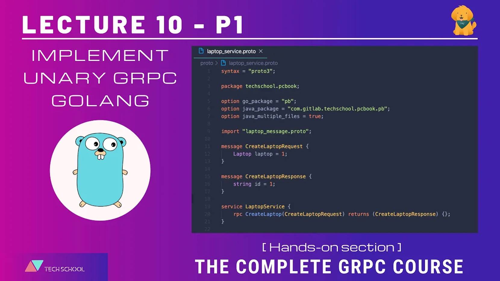 TECH SCHOOL - [gRPC #10.1] Implement unary gRPC API - Golang смотреть онлайн