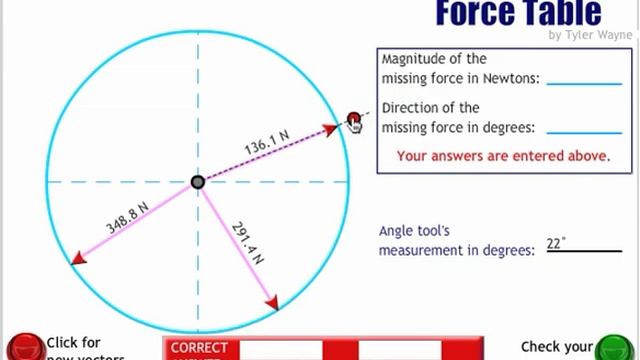 Virtual Force Table Instructions смотреть онлайн