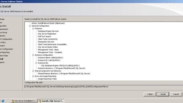 6 MS SQL Server 2008 Failover Cluster Installation смотреть онлайн