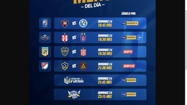Domingo 24 de julio: Programación Tigo Sports Bolivia, División Profesional y Futbol Argentino смотреть онлайн