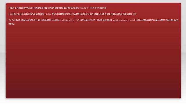 Keeping multiple .gitignore files (local and remote) in the same repository смотреть онлайн
