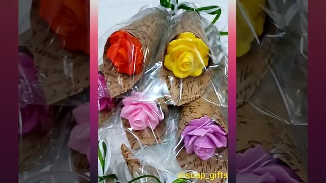 Розы из мыла на 8 марта. Мыловарение. Букет в руку. Упаковка розы в конус смотреть онлайн