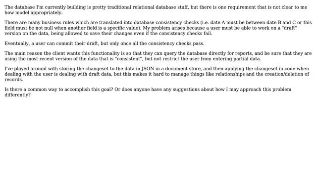Software Engineering: Database design with "draft" version of data (2 Solutions!!) смотреть онлайн