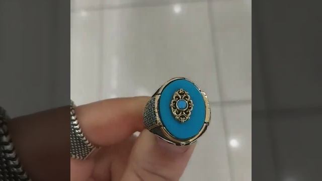 Бирюза кольцо с голубым нежным камнем и микрокамнями по бокам любого размера смотреть онлайн