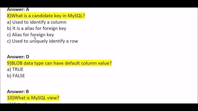 MYSQL Query based Multiple Choice Questions with Answer Quiz 2020|PRANSHI VERMA смотреть онлайн