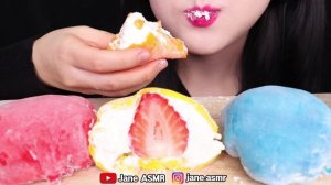 SNOWBALL RICE CAKE MUKBANG 스노우볼 찹쌀떡 먹방 JANE ASMR 제인