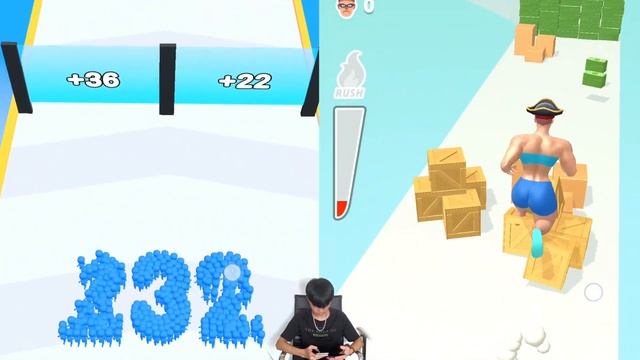 Play 12345 Games Crowd Number Run 3D, Muscle Rush - Mobile Games Walkthrough (New Update Gameplay) смотреть онлайн