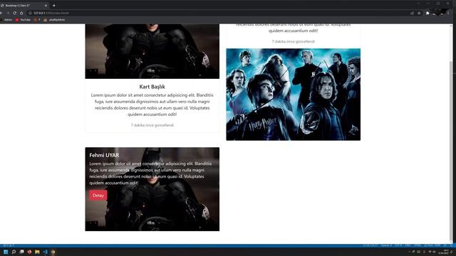 Ders 37 Bootstrap 5 Kartlar Bölüm 2 смотреть онлайн