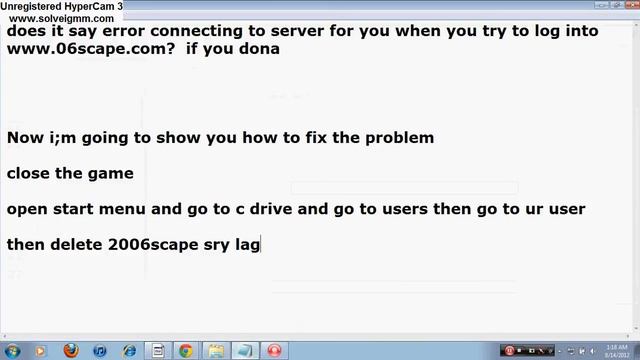 How to fix "Error Conncecting to server" on 06scape смотреть онлайн