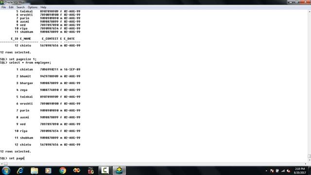 HOW TO SET THE PAGE SIZE IN SQL PLUS | SIMPLE WAY| смотреть онлайн