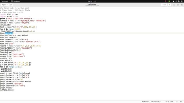 Python ROOT (PyROOT) Tutorial to Create Histogram and ROOT file смотреть онлайн