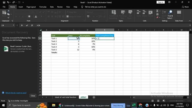 EXCEL CLASS 28 Subtotal & Array Function (SumProduct) URDU / HINDI смотреть онлайн