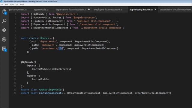 Angular 2 Tutorial - 33 - Route Parameters смотреть онлайн