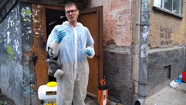 Кровососущие блохи в Новокузнецке. Обработка подвала для ТСЖ. смотреть онлайн
