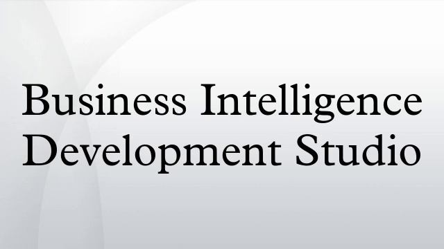 Business Intelligence Development Studio смотреть онлайн
