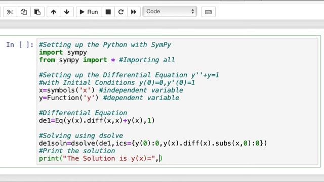 Solving a Differential Equation with Python & SymPy смотреть онлайн
