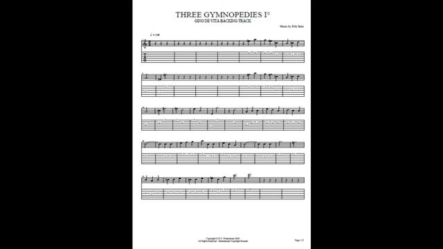 THREE GYMNOPEDIES - ERIK SATIE - BACKING TRACK without Melody смотреть онлайн