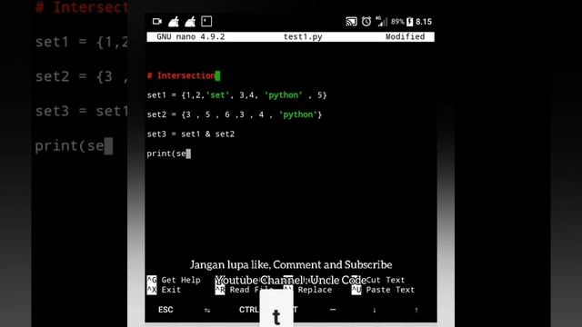 Intersection and Different between two sets in PYTHON [APA YA BEDANYA ???] смотреть онлайн