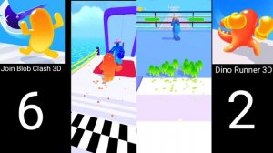 Join Blob Clash 3D Vs Dino Runner 3D - Who is the Fastest