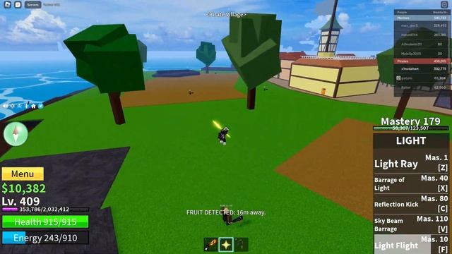 ИЩУ ФРУКТЫ С ПОМОЩЬЮ Fruit Notifier в первом море I Blox Fruits I смотреть онлайн