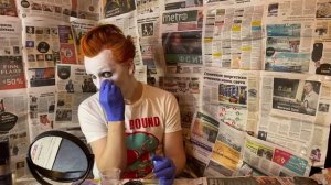 Как сделать грим Пеннивайза ОНО без парика (туториал на русском)