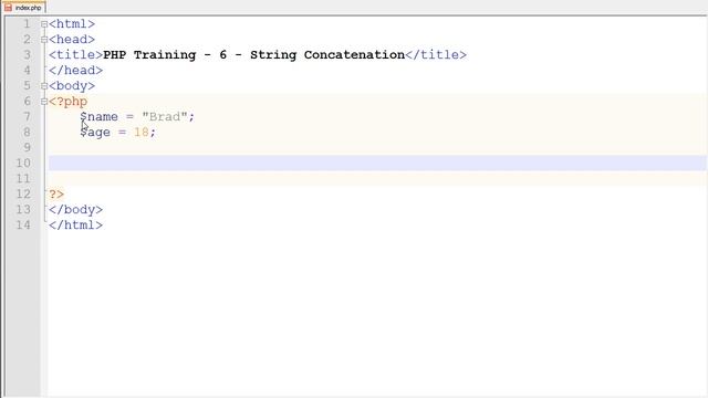 PHP Training - 6 - String Concatenation смотреть онлайн