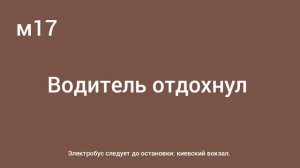 информатор электробуса м17