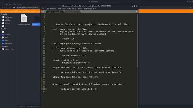 How To Fix Can't Create Project On Netbeans 8.2 In Kali Linux 2021 смотреть онлайн