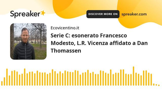 Serie C: esonerato Francesco Modesto, L.R. Vicenza affidato a Dan Thomassen смотреть онлайн
