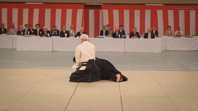 55-я Всеяпонская демонстрация айкидо (2017). (Досю) Моритеру Уэсиба