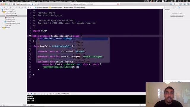 IBDelegates: Connecting Custom Delegates to Storyboards | Swift 4, Xcode 9 смотреть онлайн