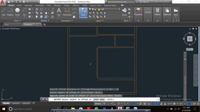 Drafting Floor plan in Autodesk AutoCad смотреть онлайн