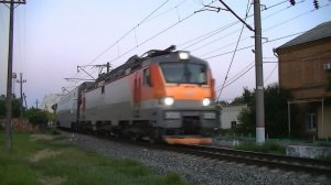 РЖД ЭП20-029 с двухэтажным поездом №103 Москва - Адлер