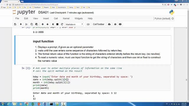 DSA0107 Simple Input and Output in Python смотреть онлайн