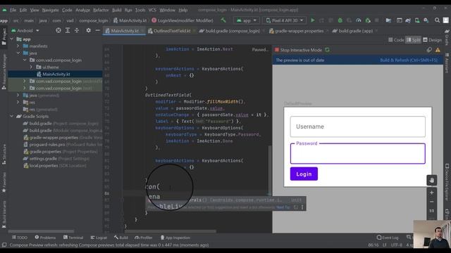Jetpack Compose - Examples - #1 How to make a login screen? | Speed code смотреть онлайн