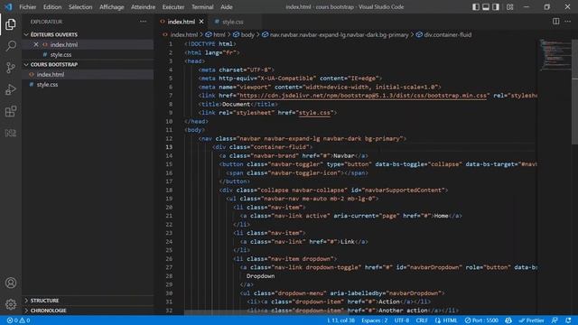 Bootstrap - comment modifier une navbar ? смотреть онлайн