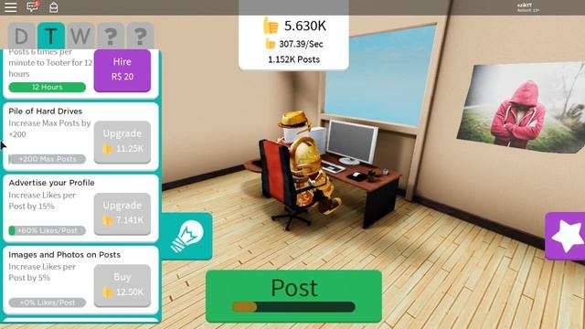КАК СТАТЬ БЛОГЕРОМ В РОБЛОКС СИМУЛЯТОР СОЦИАЛЬНОЙ СЕТИ Roblox Simulator смотреть онлайн
