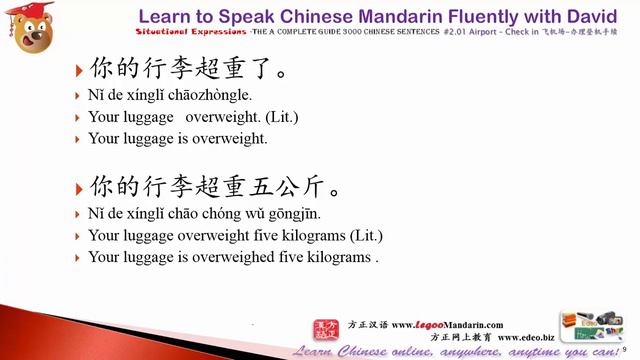 Situational Chinese Expressions 2.02 Airport – Check in 办理登机手续 Full HD смотреть онлайн