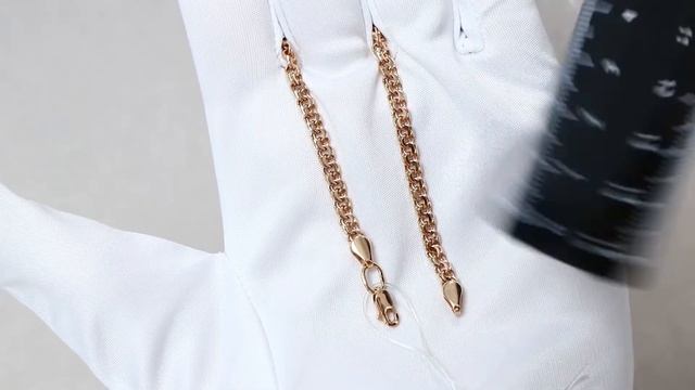 Золотой браслет плетение Бисмарк Золотые узоры 15-0003 смотреть онлайн