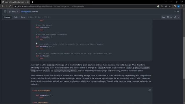 Single Responsibility Principle | Example in Python | (1/5) смотреть онлайн